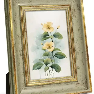 Afuly 10x15cm Antique Green Gold Photo Frame for Wall Hanging Decor