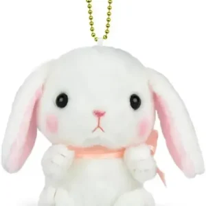 Amuse Potte Rabbit LMC Shiropy Plush Figure, Compact White Toy