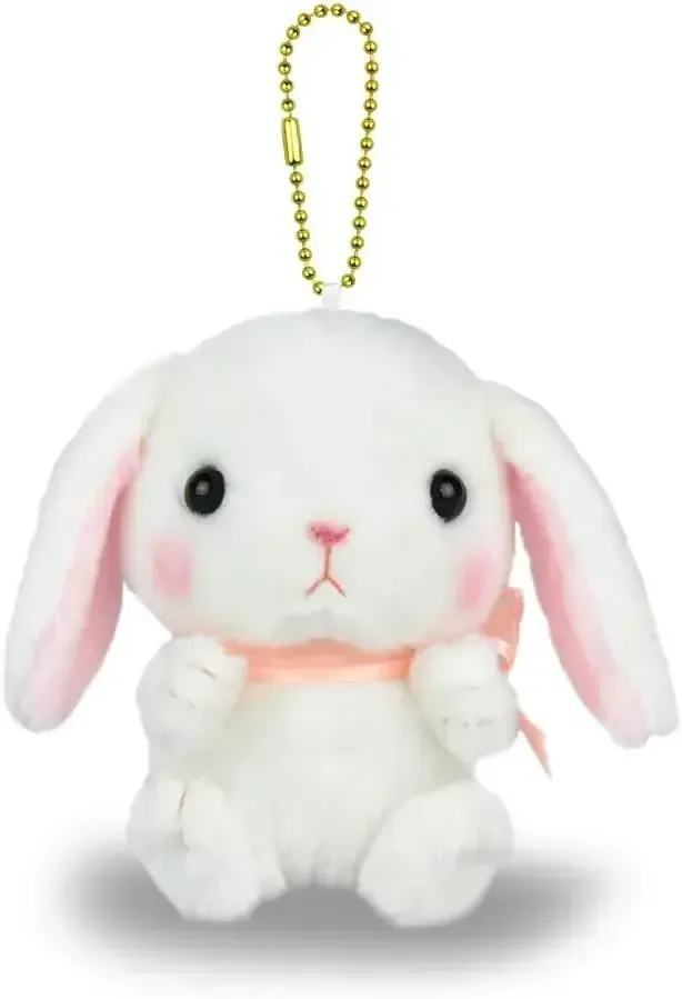 Amuse Potte Rabbit LMC Shiropy Plush Figure, Compact White Toy