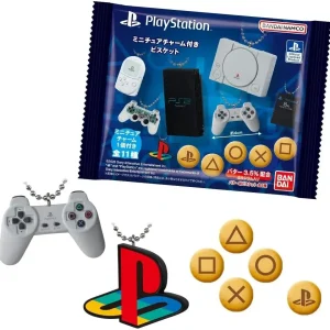 Bandai PlayStation Biscuit Box Mini Charms 10pc Collector Set