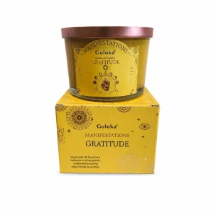 Goloka - Manifestation Gratitude Tiger Eye Candle - 9oz
