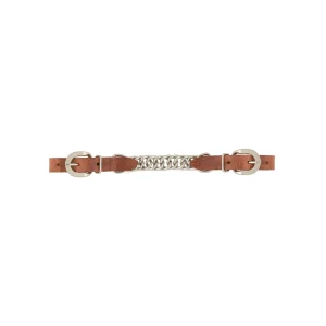 Harness Leather 4-1/2" Single Flat Link Chain Curb Strap