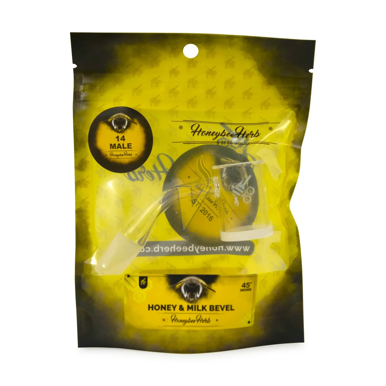 Honeybee Herb Yellow Line 45 Degree Banger