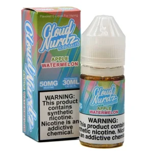 ICED Apple Watermelon - 50mg - Cloud Nurdz Salts - 30mL