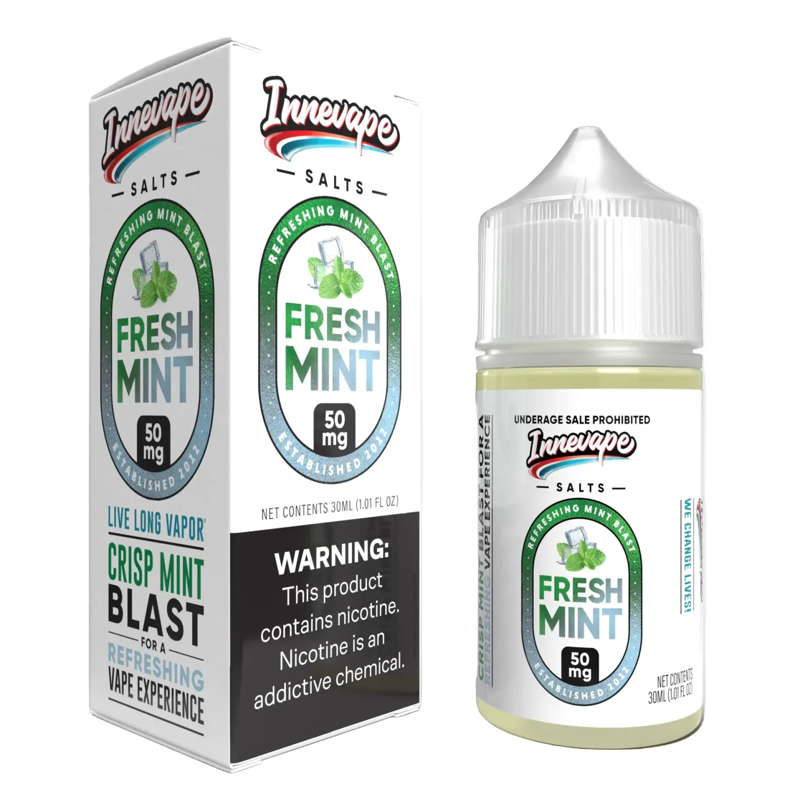 Innevape Salts – Fresh Mint – 30ML E-Liquid