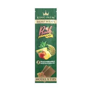 KING PALM - 2PK HEMP WRAPS - PEACH PINEAPPLE