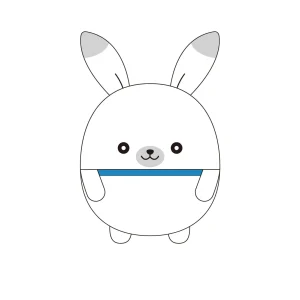 Max Limited PC-21 Snow Miku Fuwakororin Plush M Size with Rabbit Yukine
