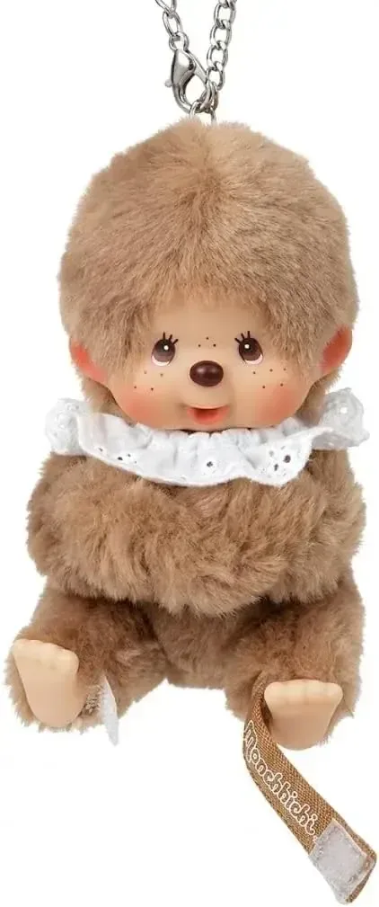 Monchhichi Glove Holder Sweet Brown Cute Plush 6 x 4 x 12 cm