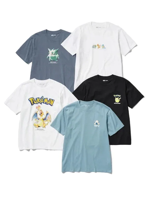 Pokémon 30th Anniversary UNIQLO Pokemon UT Men T-Shirt Collection