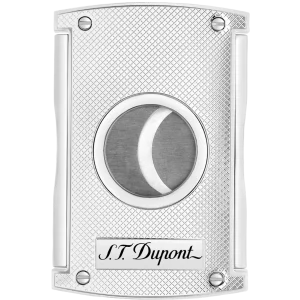 S.T. Dupont 2-in-1 Cigar Cutter & Stand – Chrome Grid