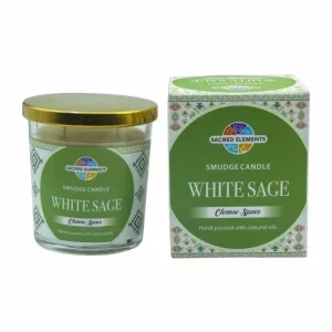 Sacred Elements - White Sage Glass Jar Smudge Candle - 6.5 oz