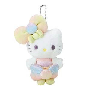 Sanrio Hello Kitty 50th Birthday Mascot Holder with Fashionable Ribbons