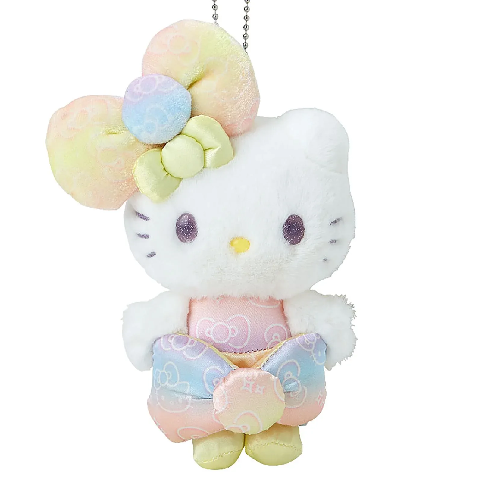 Sanrio Hello Kitty 50th Birthday Mascot Holder with Fashionable Ribbons - Image 2