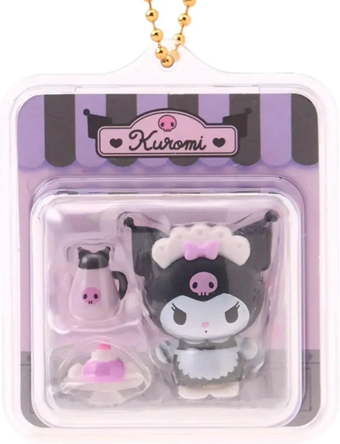 Sanrio Miniature Package Charm Kuromi Cafe Clerk Bag Accessory - Image 2