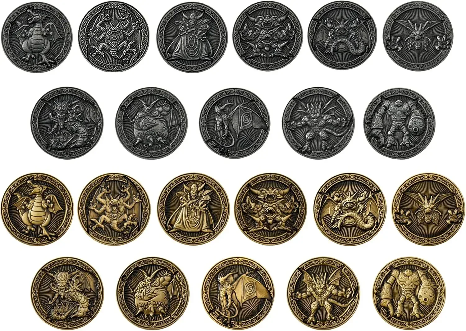 Square Enix Dragon Quest Collectible Coin Set 22pc Display