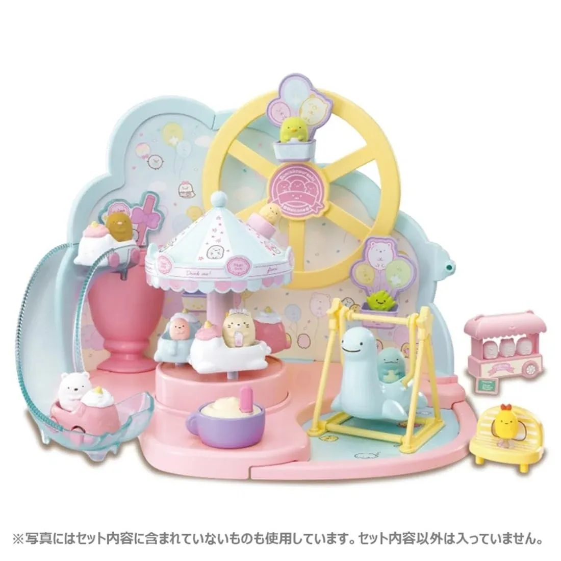 Takara Tomy Sticky Sumikko Merry-Go-Round Carousel Toy Amusement Park Set - Image 2