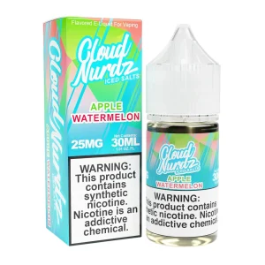 Watermelon Apple Iced 30ml TF Nic Salt Vape Juice - Cloud Nurdz - 25mg