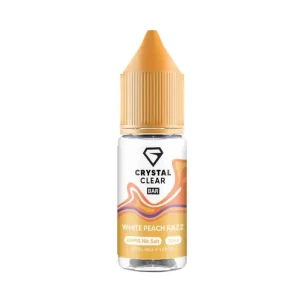 White Peach Razz Nic Salt by Crystal Clear Bar Salts