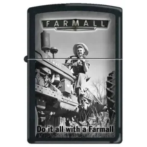 Zippo Lighter - Do It All With A Farmall Black Matte
