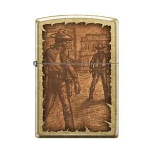 Zippo Lighter - Old West Cowboy Fight