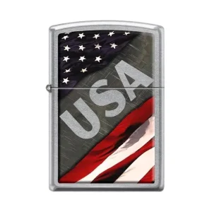 Zippo Lighter - USA Street Chrome